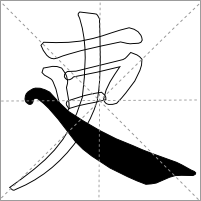 Yan showing Flat Right Concave Stroke